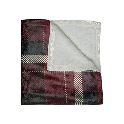 Crushed Velvet Blanket - Heritage Plaid