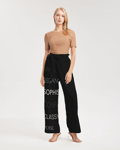 Essence of a Lady All-Over Print High-Rise Wide Leg Pants