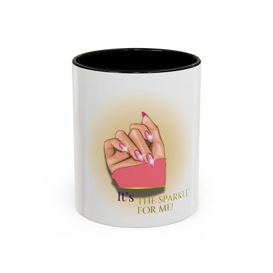 Sparkle Gesture Mug, Coffee Cup, Gift for Her, Inspirational Mug, Home Decor, Funny Mug