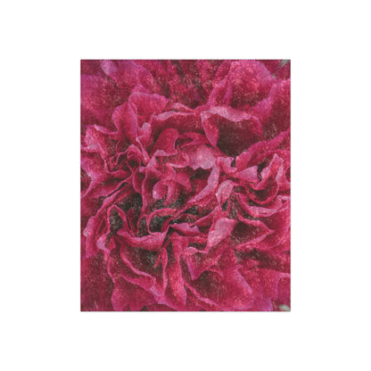 Luxurious Crushed Velvet Blanket - Pink Flowers Design