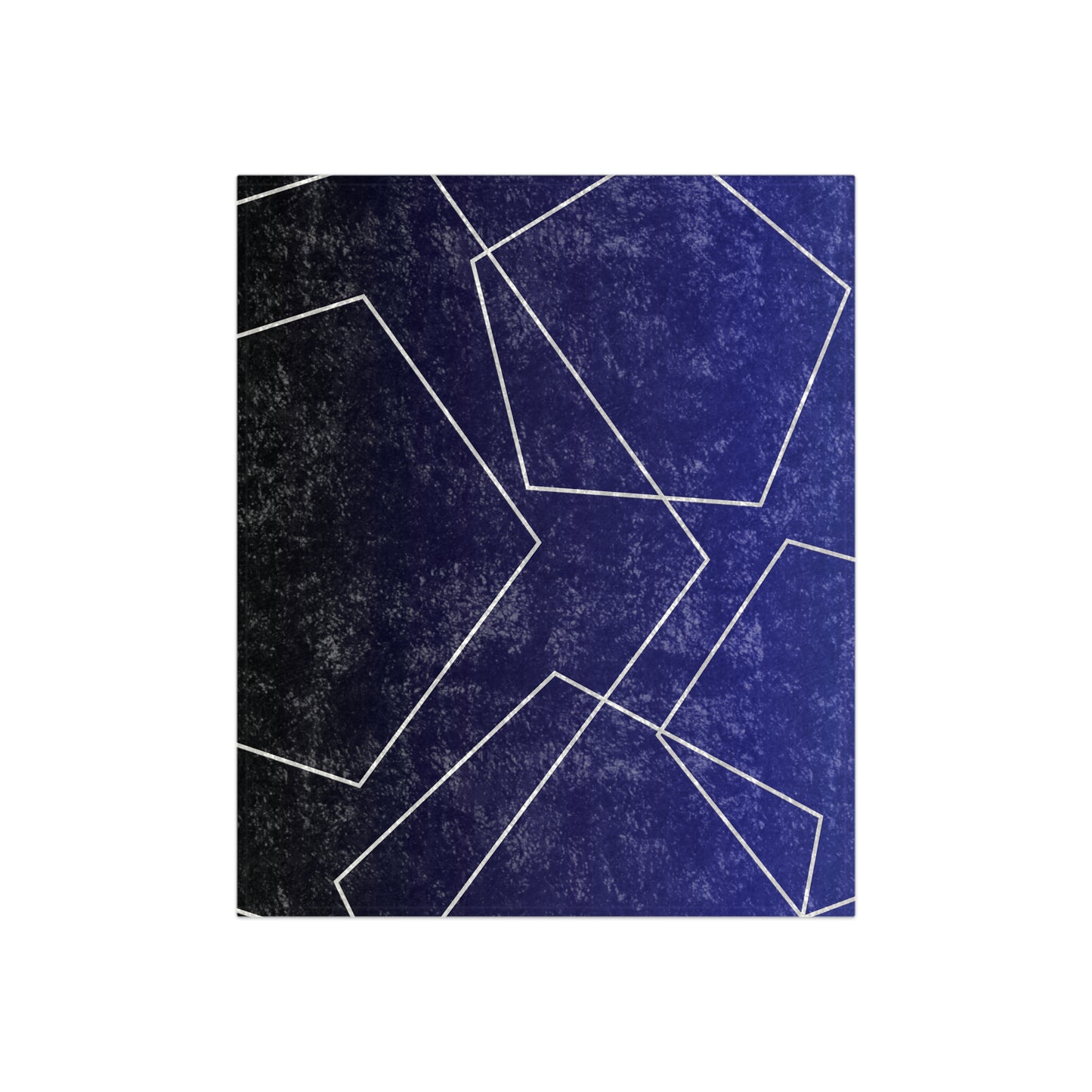 Crushed Velvet Blanket - Gradient Blue Abstract
