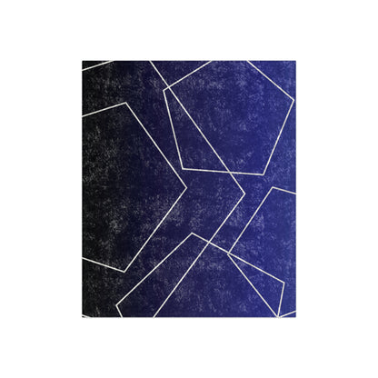 Crushed Velvet Blanket - Gradient Blue Abstract