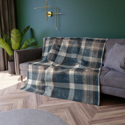 Crushed Velvet Blanket - Highland Charm