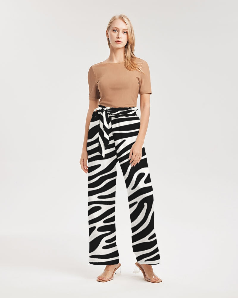 Wild Elegance Collection Women's All-Over Print High-Rise Wide Leg Pants