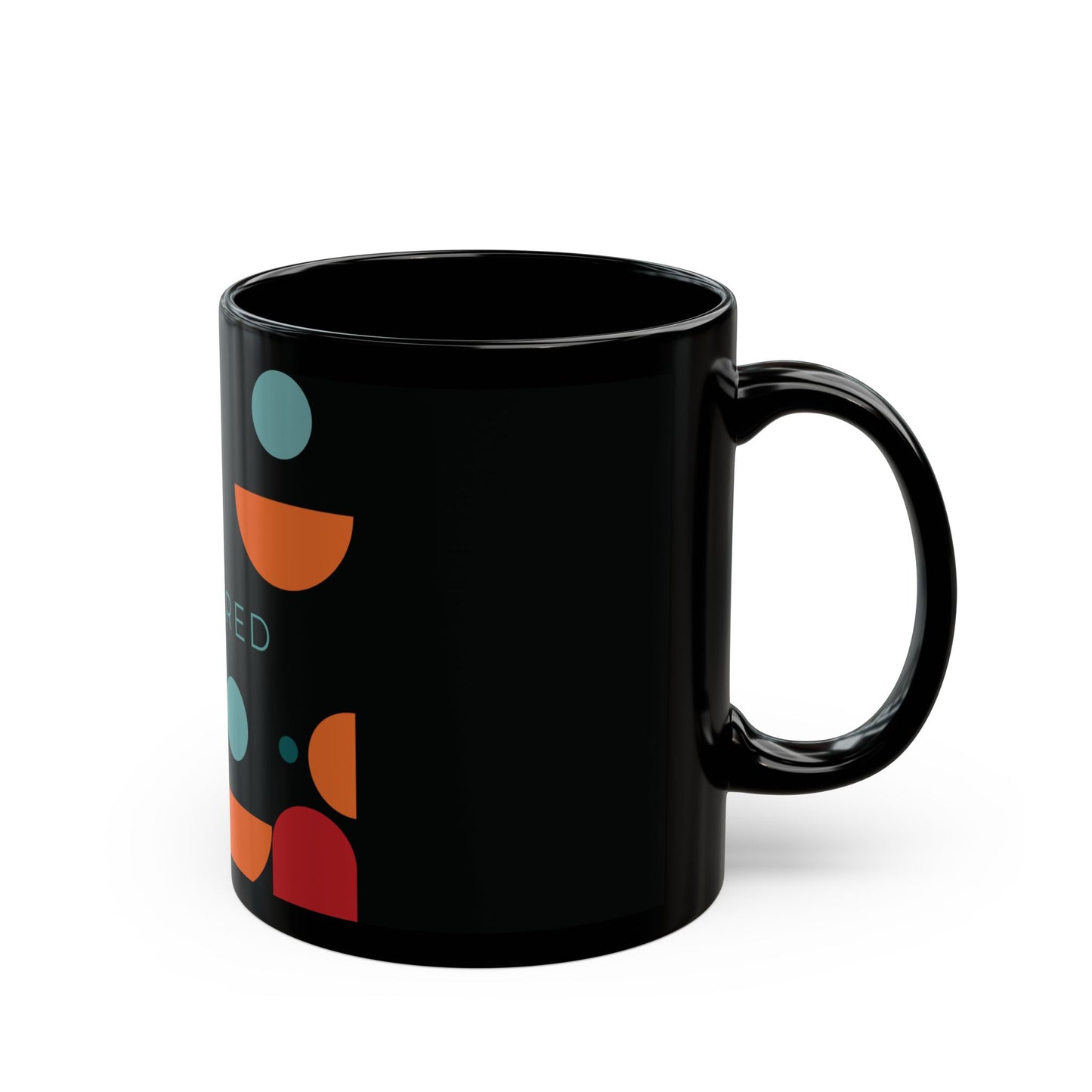 Centered Geometric Black Coffee Mug