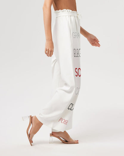 Women's All-Over Print High-Rise Wide Leg Pants