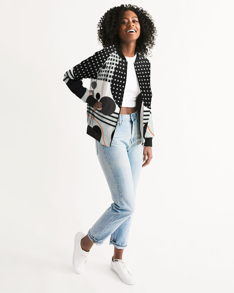 Chic Commander Women's All-Over Print Bomber Jacket