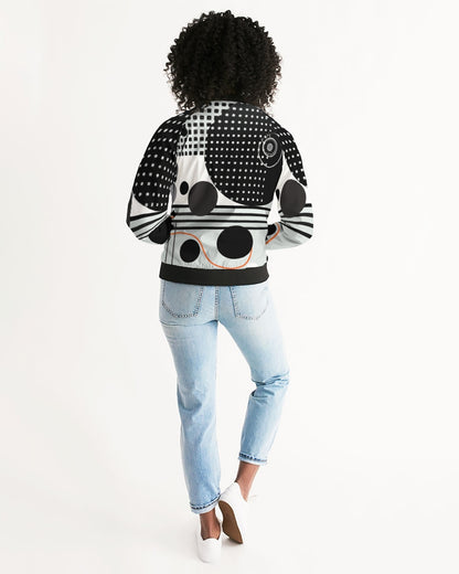 Chic Commander Women's All-Over Print Bomber Jacket