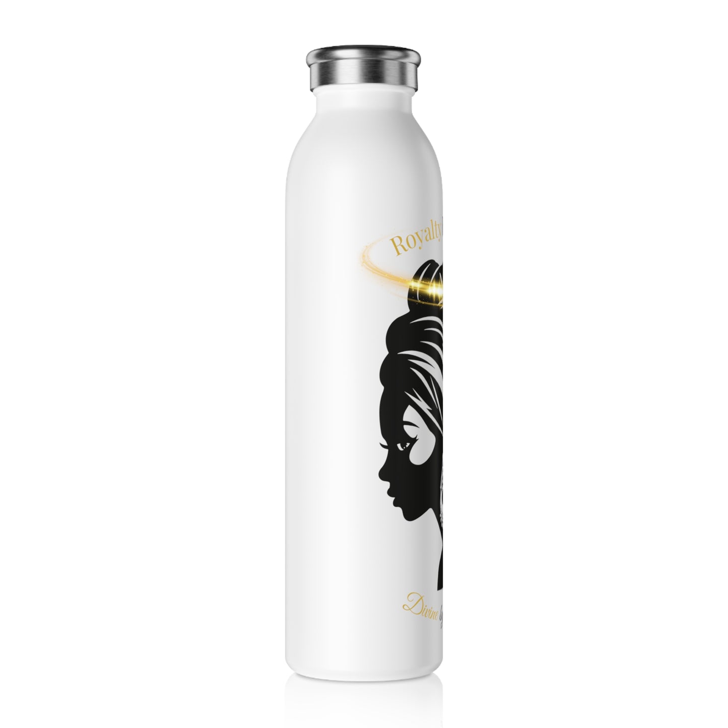 Royalty By Design Slim Water Bottle - Elegant and Inspirational