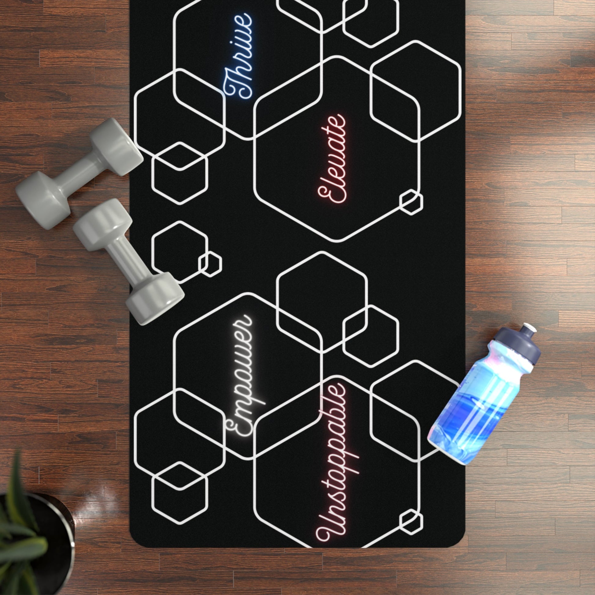 Geometric Exercise Mat for Fitness Enthusiasts Printify