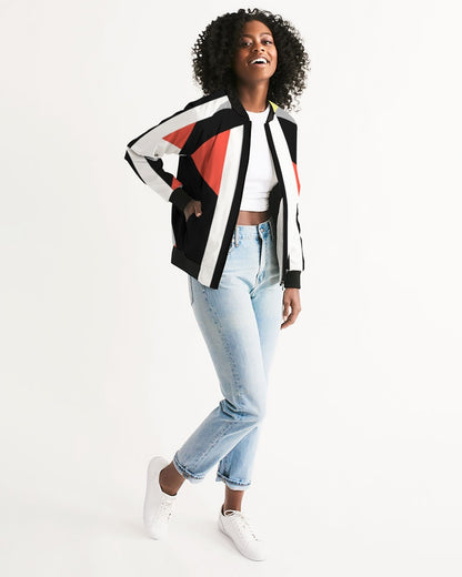 Bold Blossom Women's All-Over Print Bomber Jacket