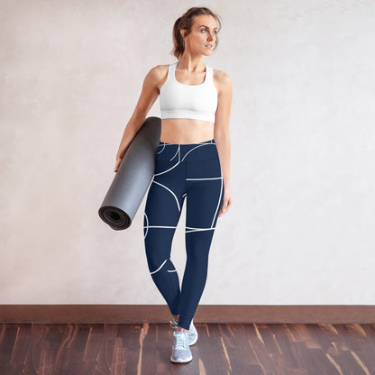 Midnight Motion Leggings-Blue