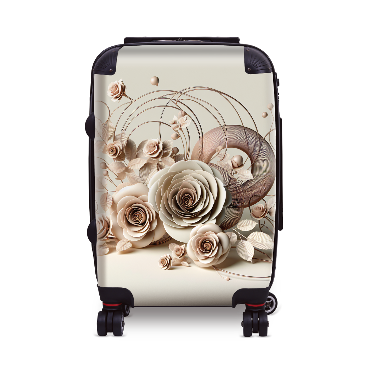 Cream Rose Luggage