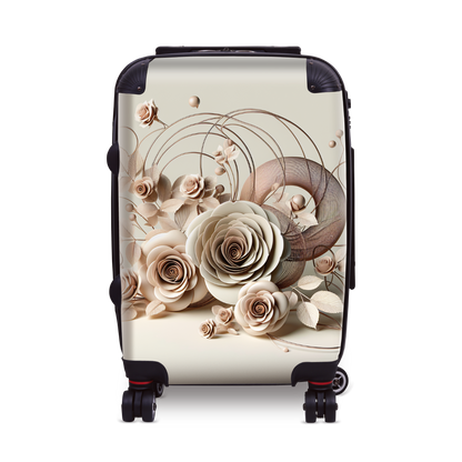 Cream Rose Luggage