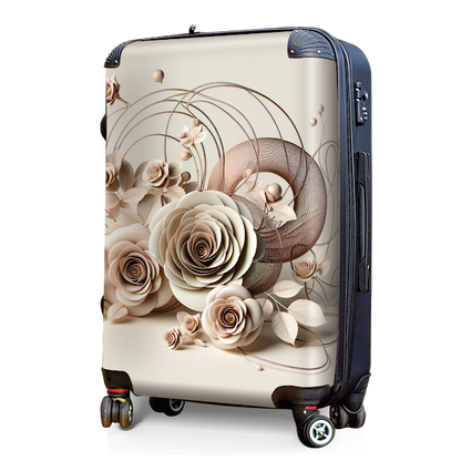 Cream Rose Luggage