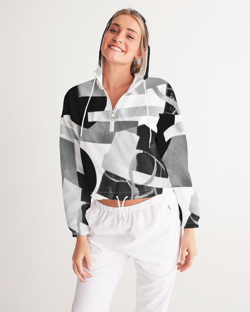 Fierce Flare Women's All-Over Print Cropped Windbreaker