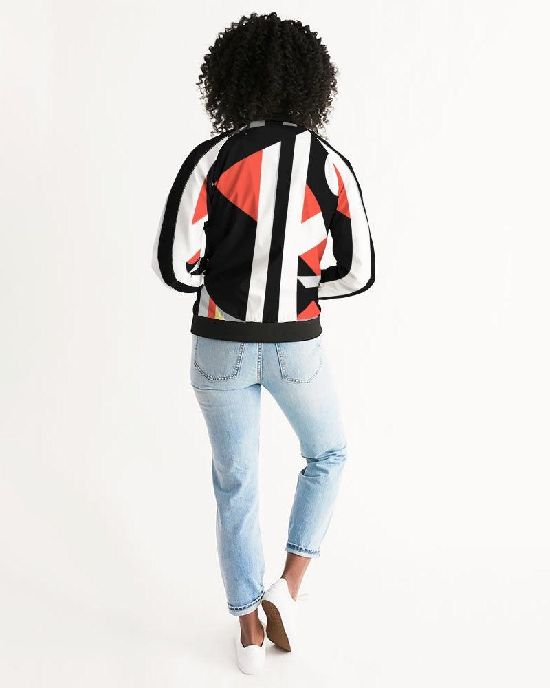 Bold Blossom Women's All-Over Print Bomber Jacket