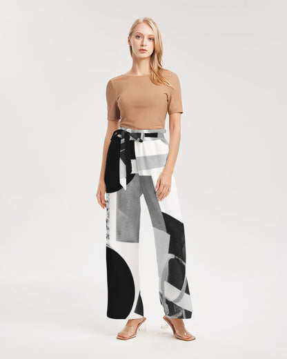 Fierce Flare Women's All-Over Print High-Rise Wide Leg Pants