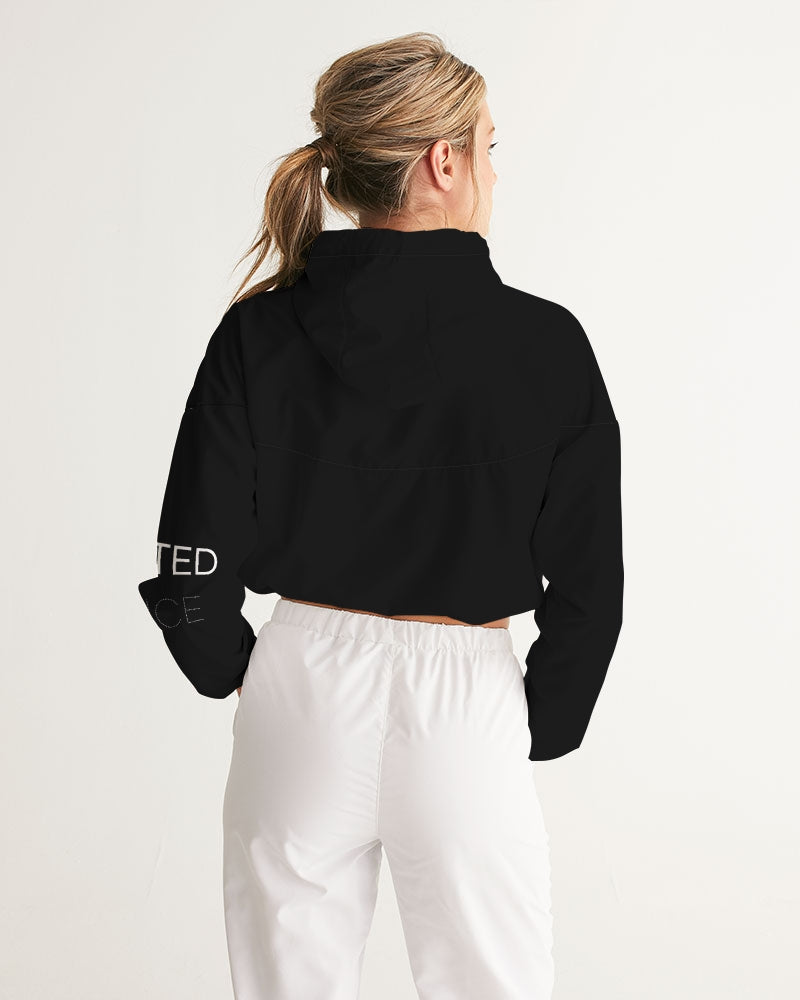 Essence of a Lady Cropped Windbreaker- Black