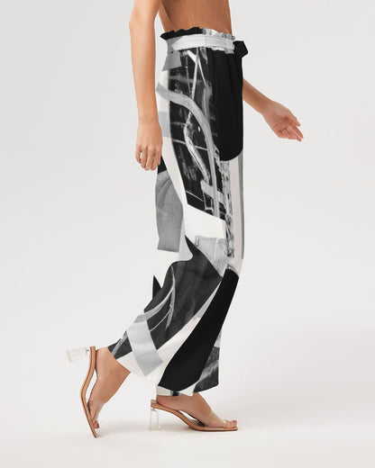 Fierce Flare Women's All-Over Print High-Rise Wide Leg Pants