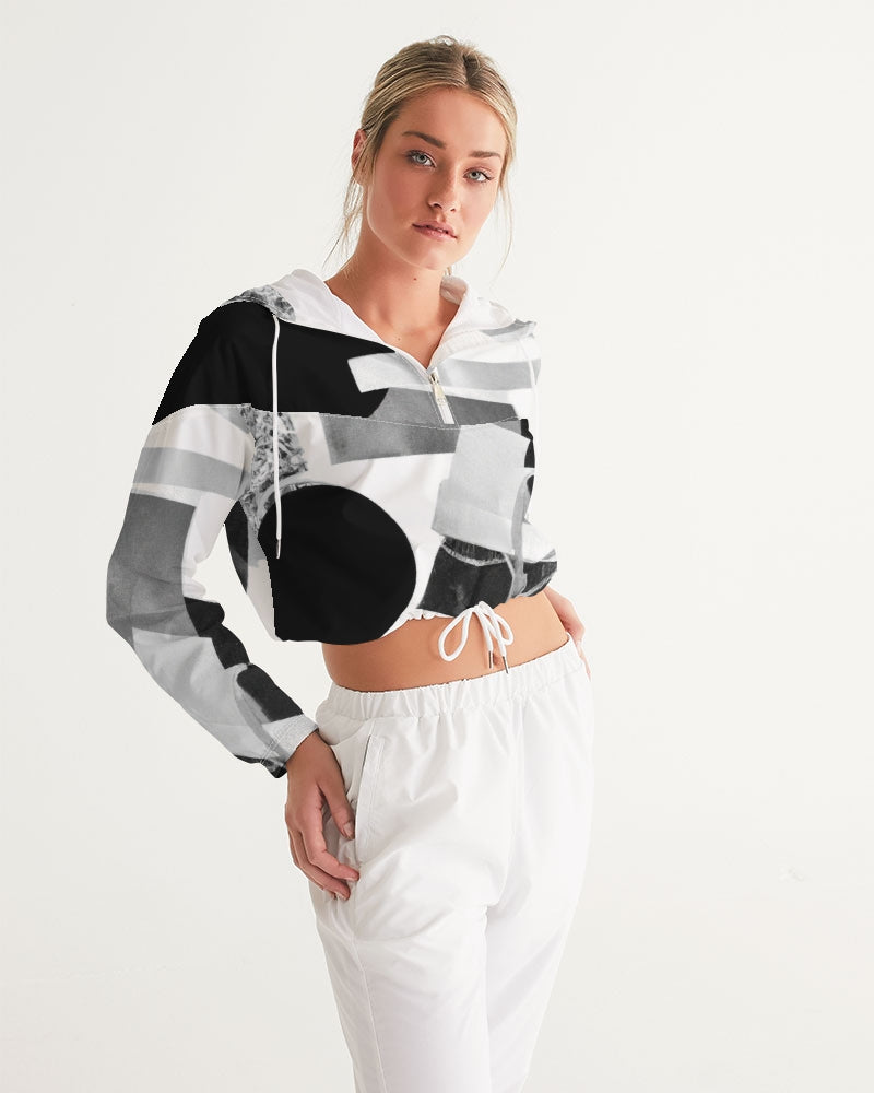 Fierce Flare Women's All-Over Print Cropped Windbreaker